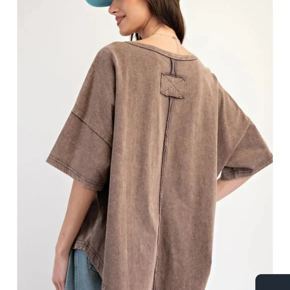 Easel Brown Graphic Short Sleeve Tee - Picture 2 of 5